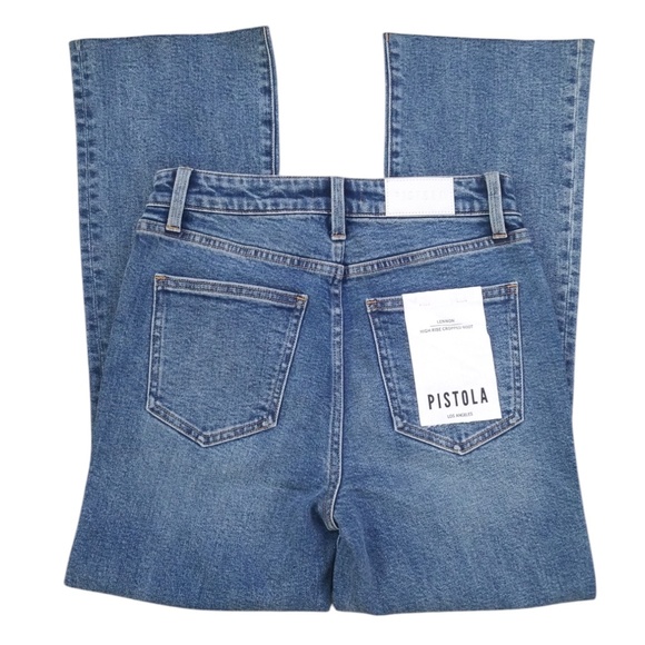 Pistola Lennon Distressed High Rise Crop Boot Jeans -Size 26 - Denny Distressed - Picture 7 of 13